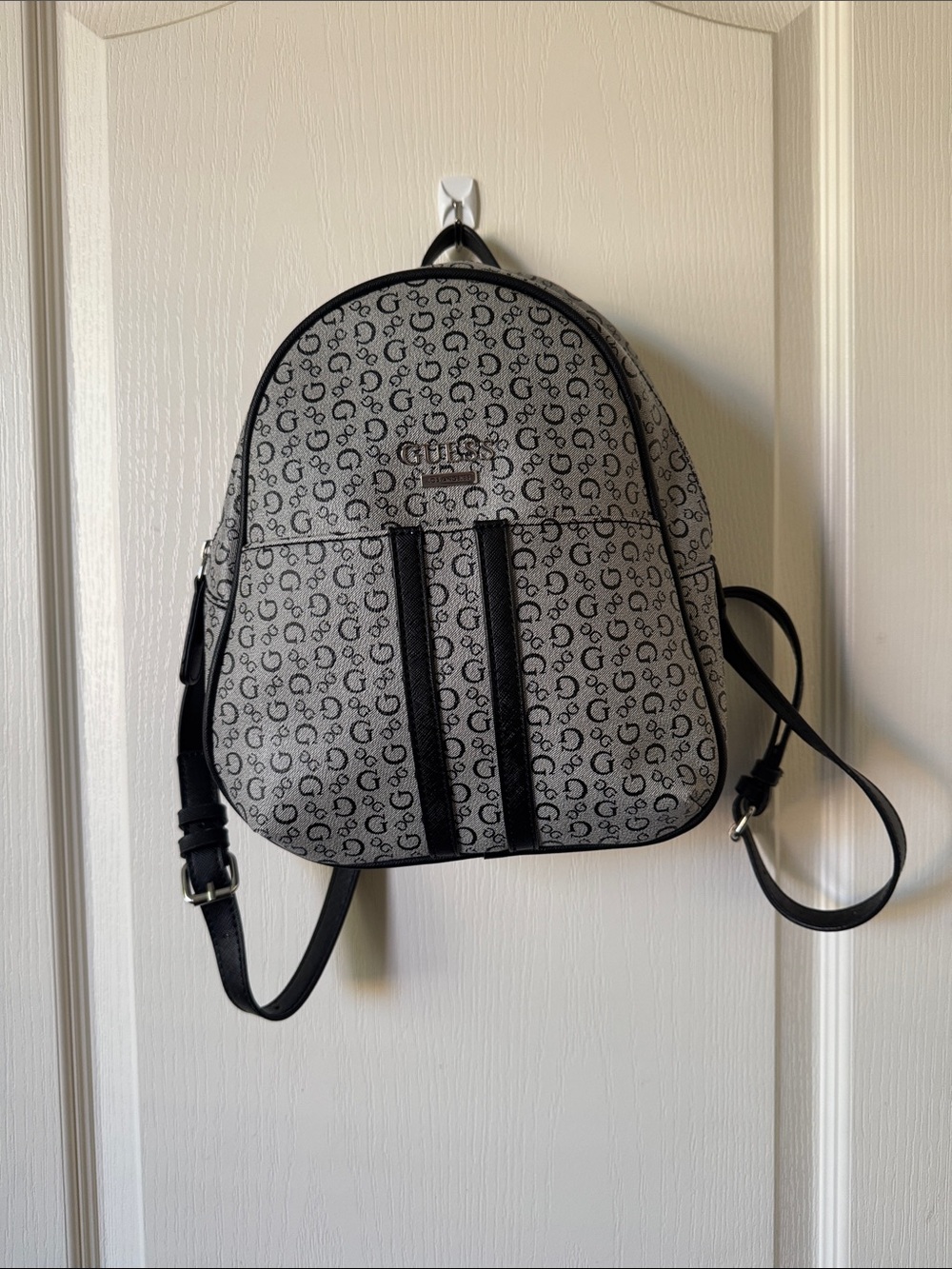 Guess Mini Backpack Black Gray Logo Crossbody Small Bag